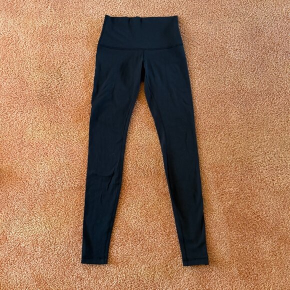 Lululemon Wunder Under Pant High Rise Black 30" Yoga Activewear Leggings Size 6 - Picture 2 of 8